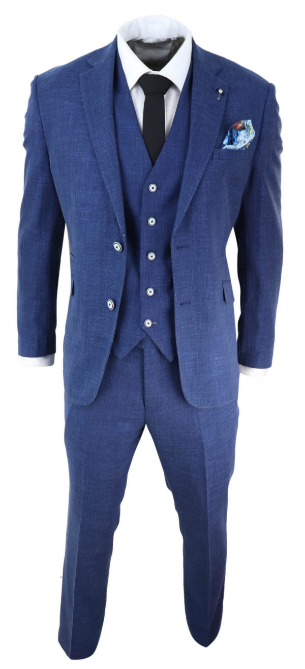 Alternative view of Men's Blue Summer Linen Suit