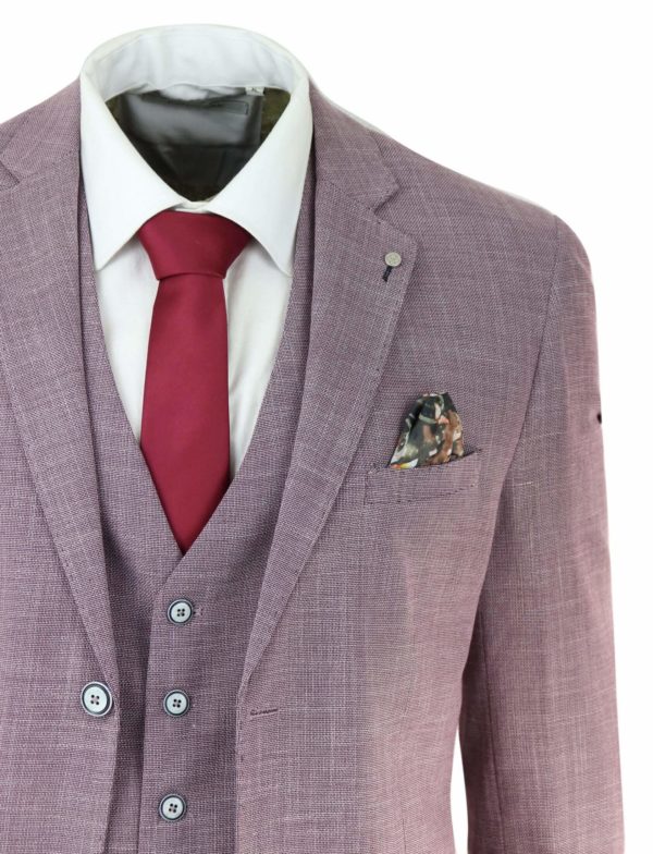 Alternative view of Men's Blush Pink Summer Linen Suit