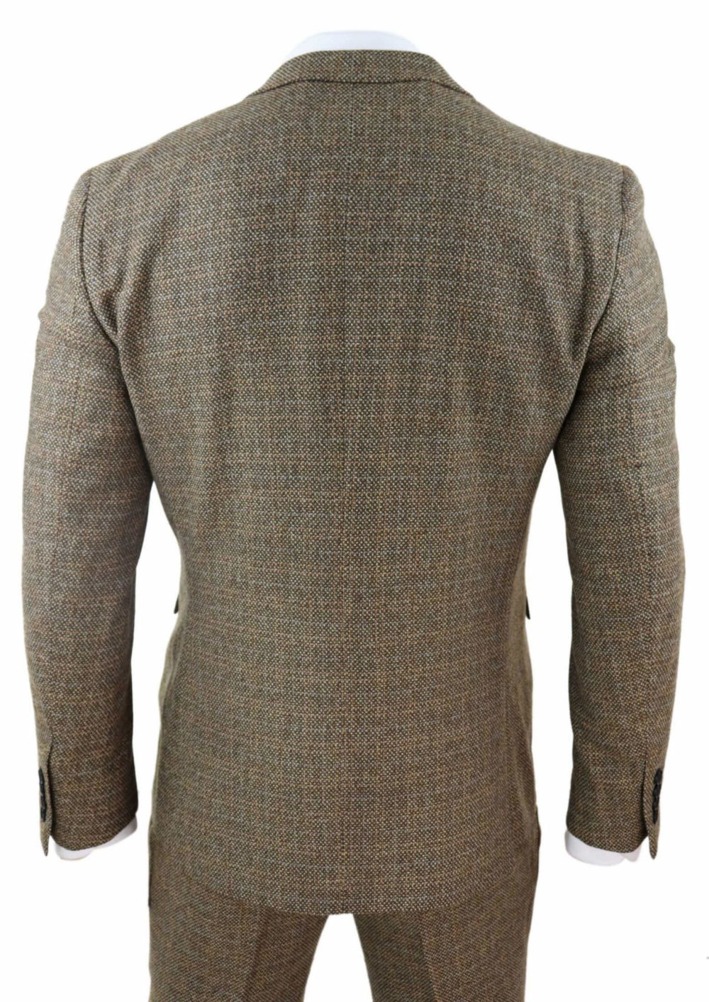 Men's 3 Piece Brown Tweed Check Suit