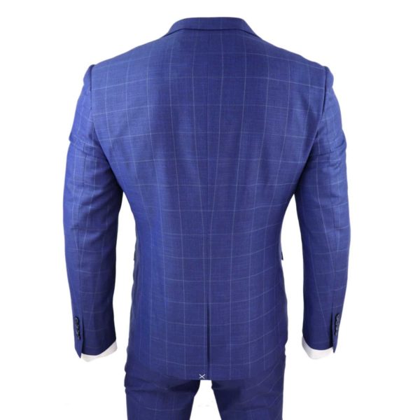 Royal Blue Windowpane Check Suit